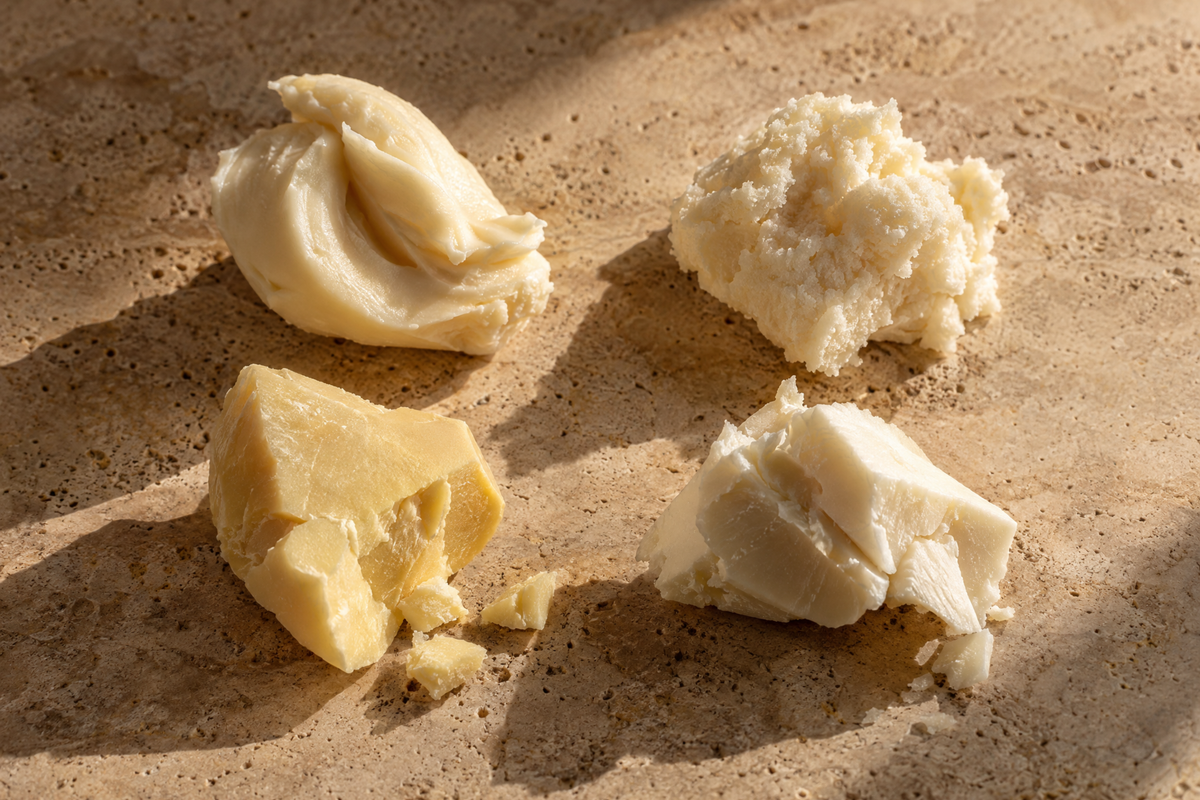 What is the difference between mango, shea, cocoa and kokum butter?